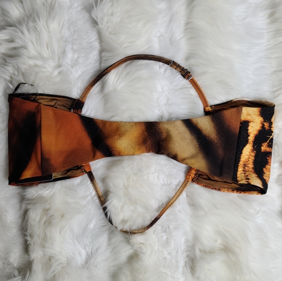 Cavalli x Skims Tiger Face Print Halter Bikini Top Small Women. NWT. - Picture 3 of 5